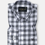 Vintrex Black Plaid Linen Shirt - John Ellies