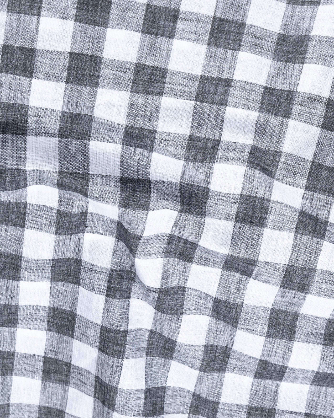 Vintrex Black Plaid Linen Shirt - John Ellies