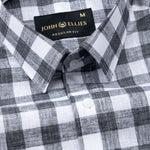 Vintrex Black Plaid Linen Shirt - John Ellies