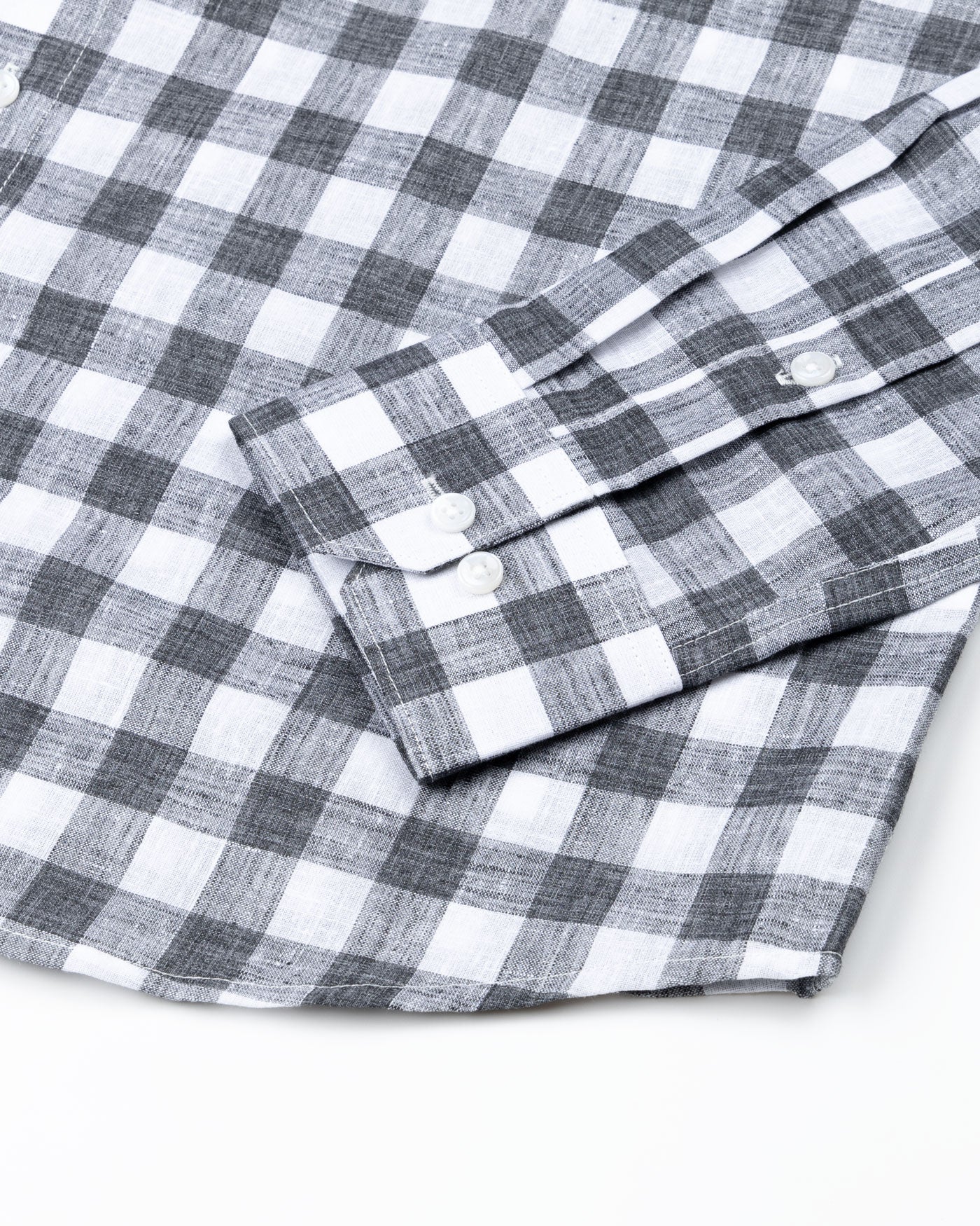Vintrex Black Plaid Linen Shirt - John Ellies