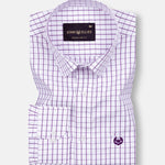 Skairin Purple Checked Cotton Shirt - John Ellies