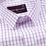 Skairin Purple Checked Cotton Shirt - John Ellies