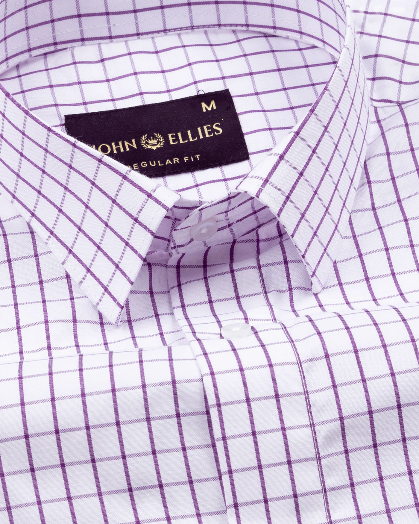 Skairin Purple Checked Cotton Shirt - John Ellies
