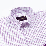 Skairin Purple Checked Cotton Shirt - John Ellies