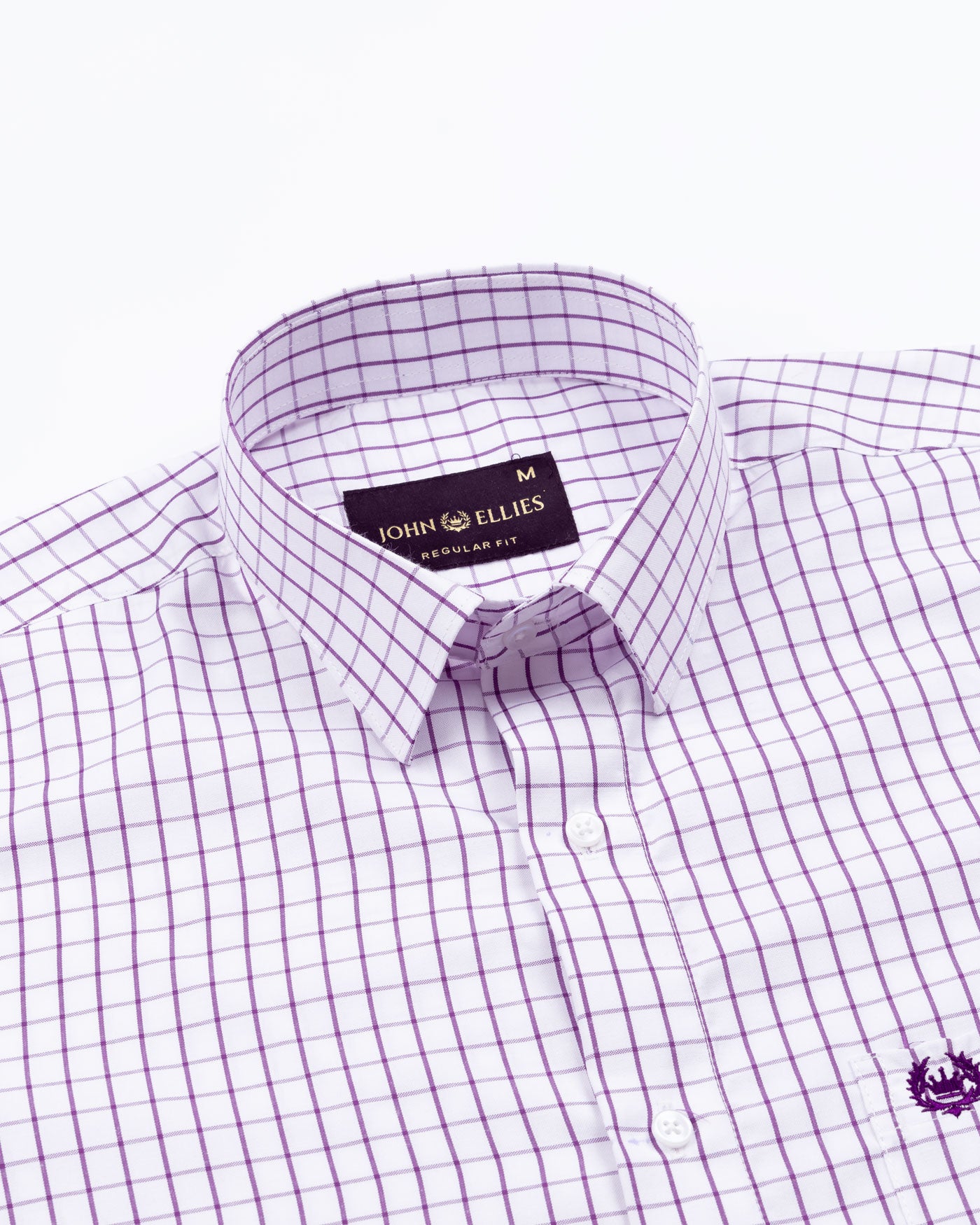 Skairin Purple Checked Cotton Shirt - John Ellies