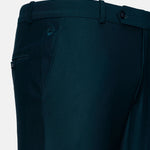 Madls Teal Plain Formal Cotton Pant - John Ellies