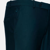 Madls Teal Plain Formal Cotton Pant - John Ellies