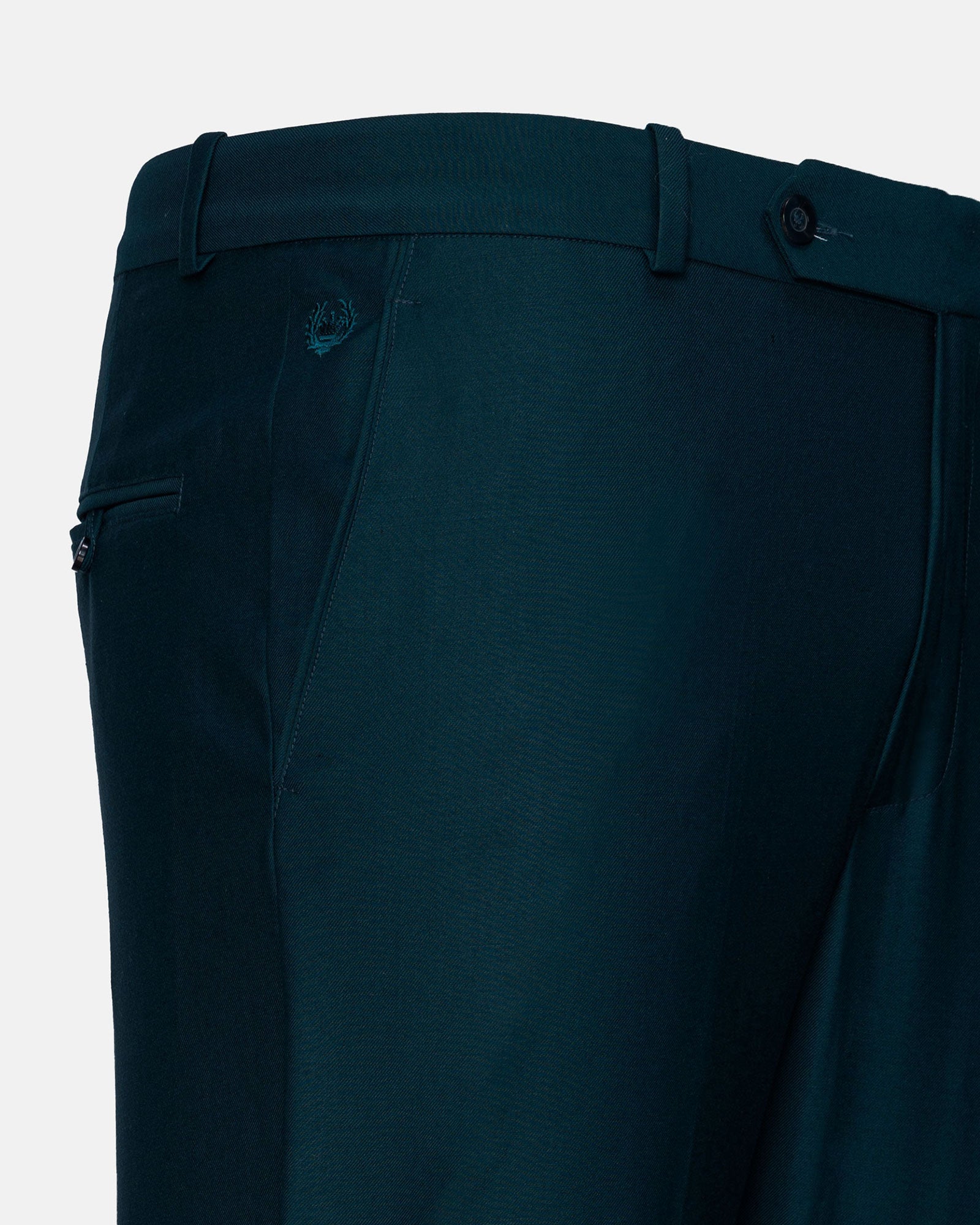 Madls Teal Plain Formal Cotton Pant - John Ellies