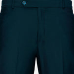 Madls Teal Plain Formal Cotton Pant - John Ellies