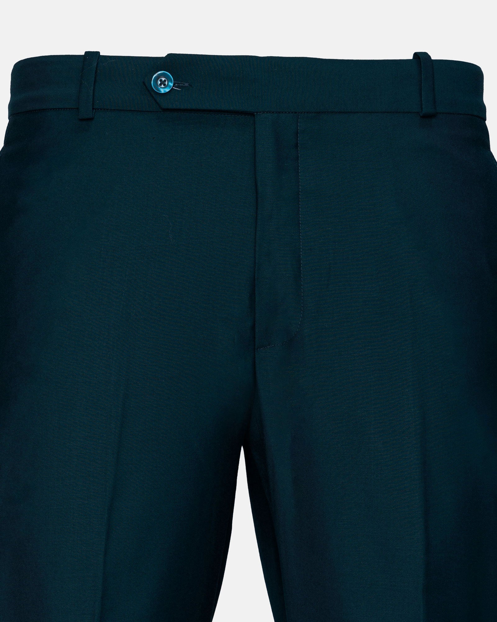 Madls Teal Plain Formal Cotton Pant - John Ellies