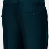 Madls Teal Plain Formal Cotton Pant - John Ellies
