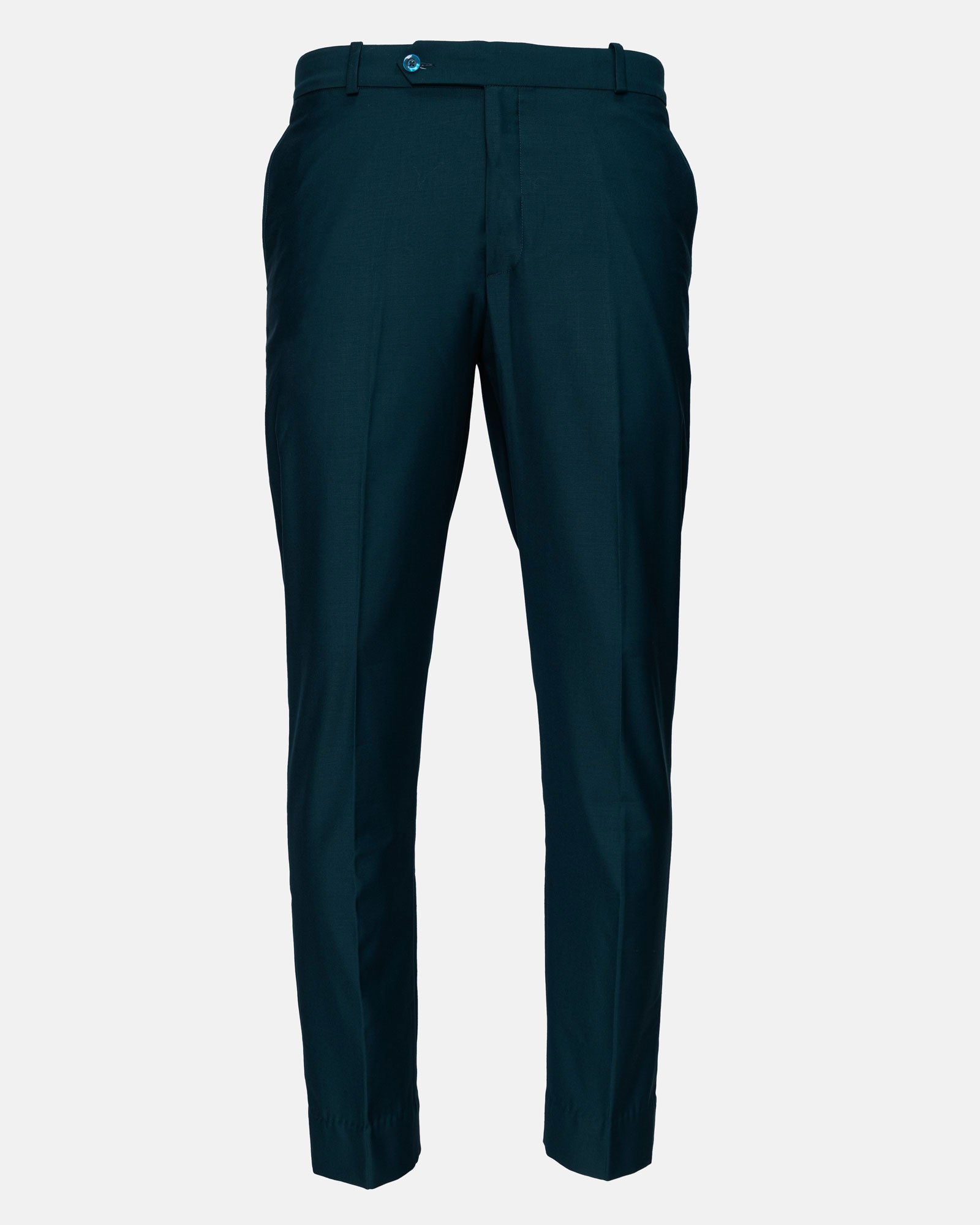 Madls Teal Plain Formal Cotton Pant - John Ellies