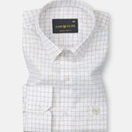Mistryn White Checked Linen Shirt - John Ellies