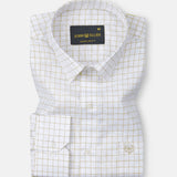Mistryn White Checked Linen Shirt - John Ellies