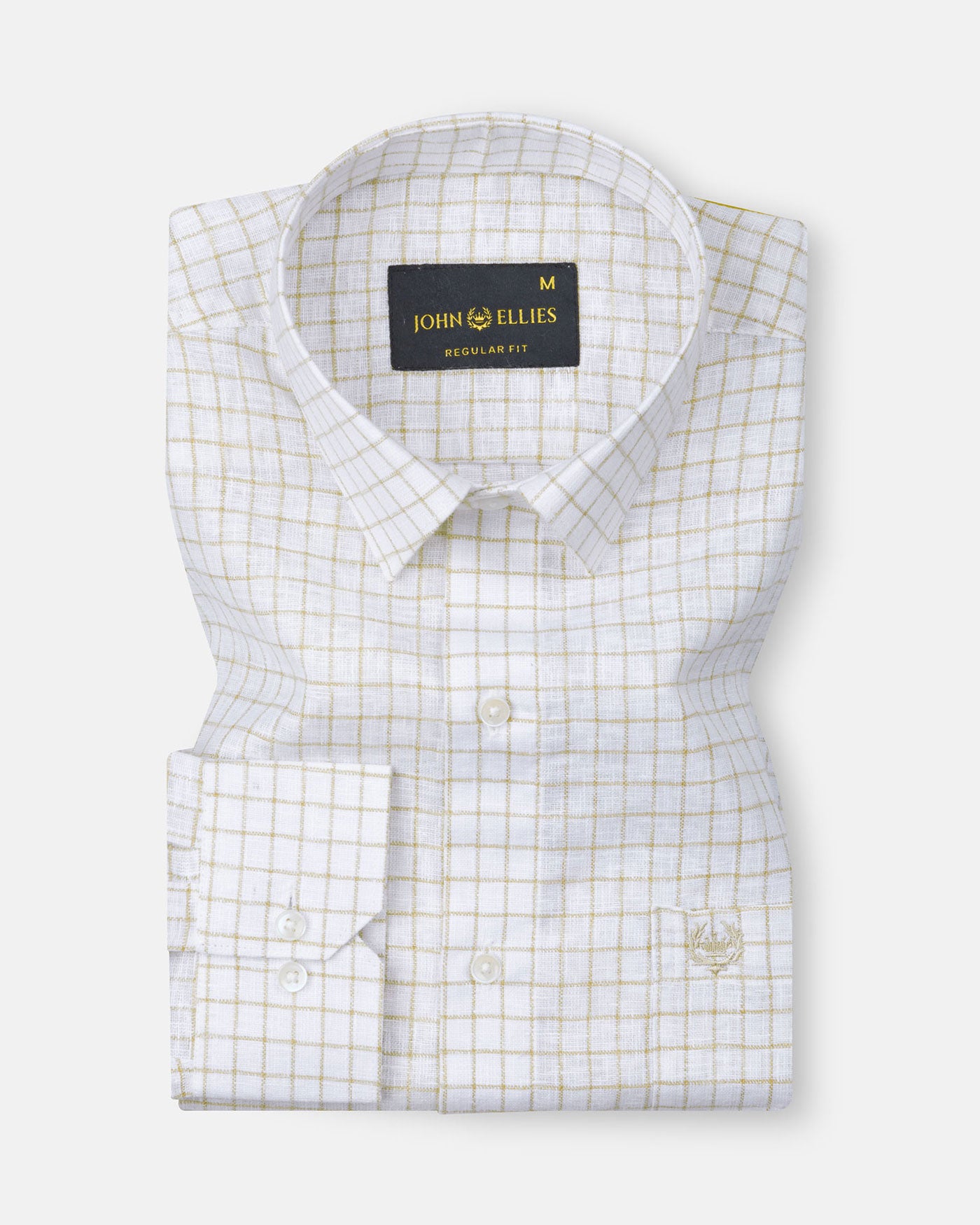Mistryn White Checked Linen Shirt - John Ellies