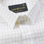 Mistryn White Checked Linen Shirt - John Ellies