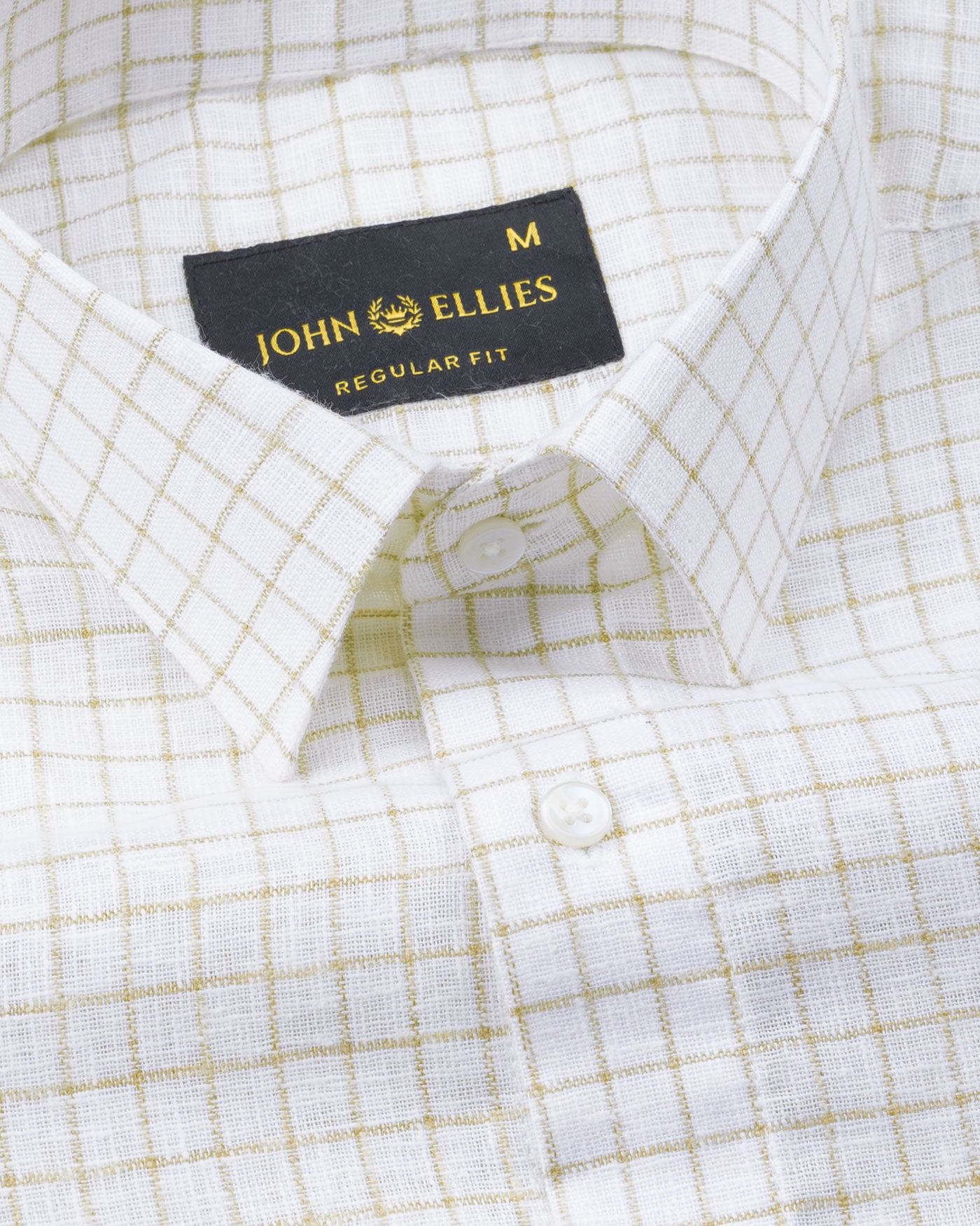 Mistryn White Checked Linen Shirt - John Ellies