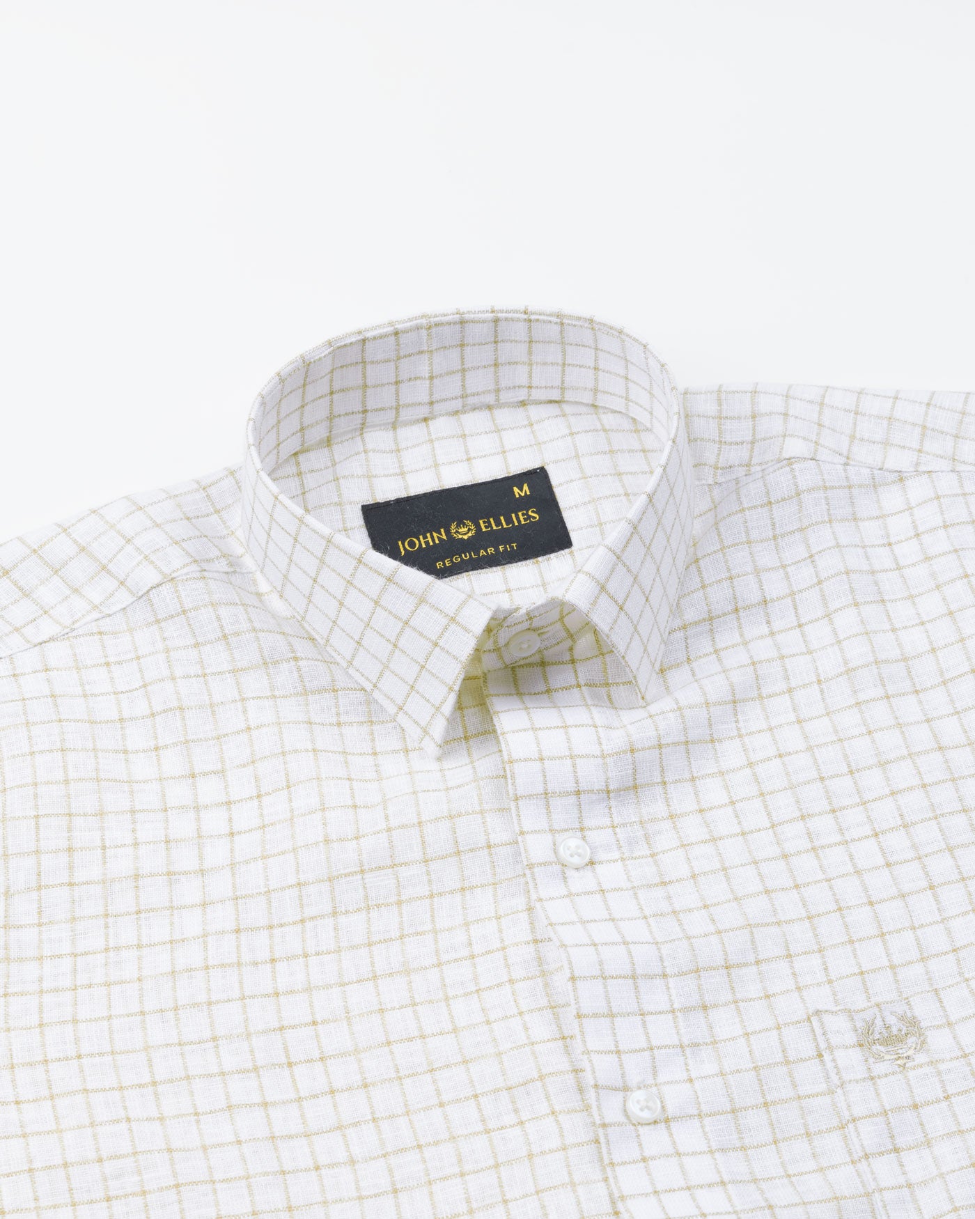 Mistryn White Checked Linen Shirt - John Ellies