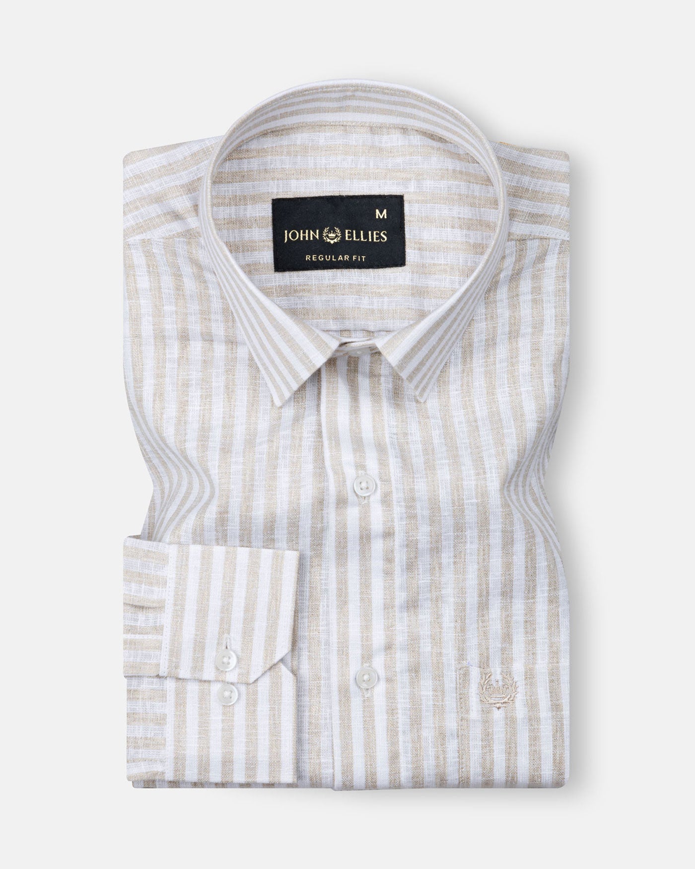 Mistryn White Awning Strips Linen Shirt - John Ellies