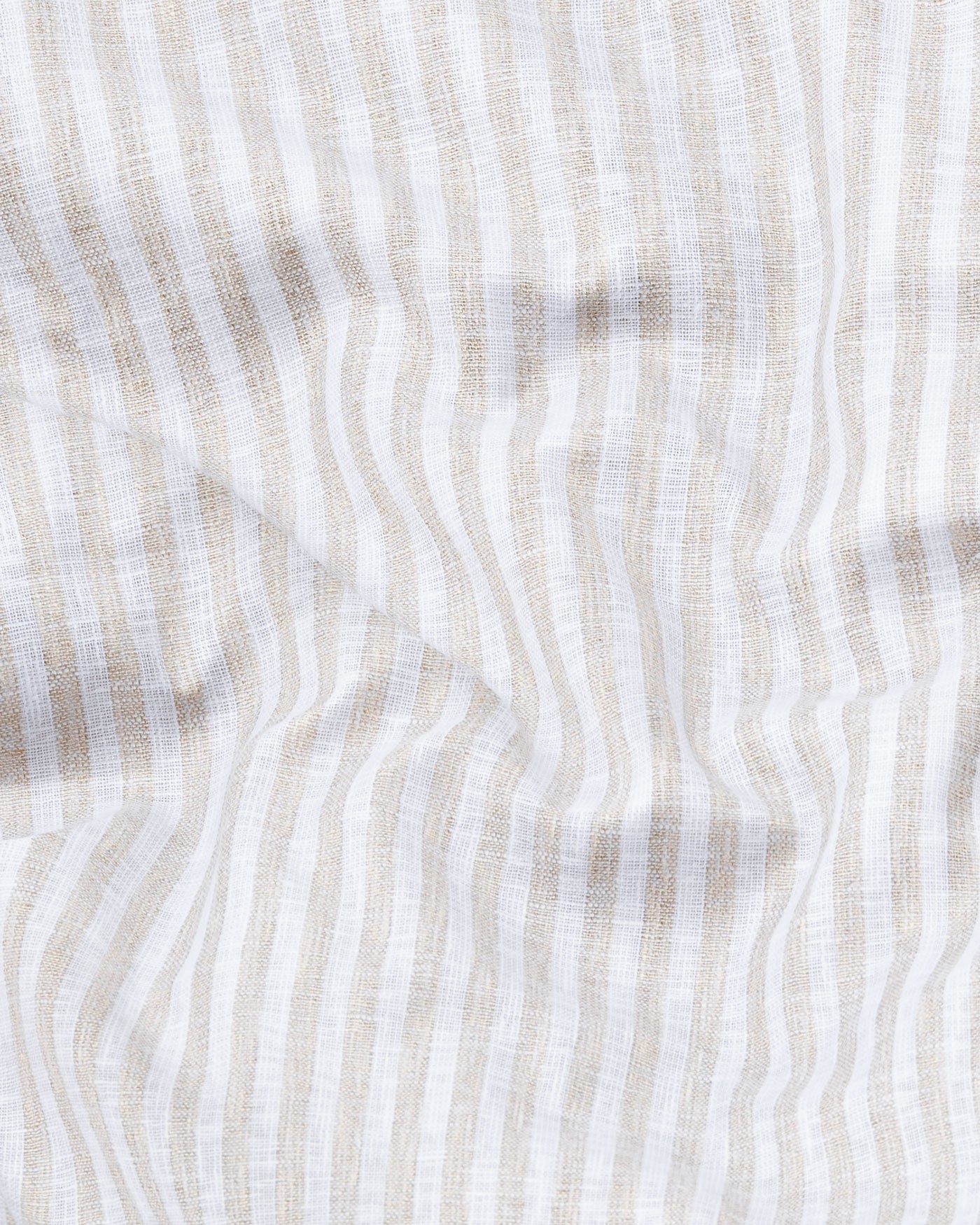 Mistryn White Awning Strips Linen Shirt - John Ellies