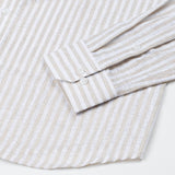 Mistryn White Awning Strips Linen Shirt - John Ellies