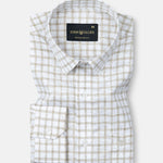 Mistryn White Thicker Checked Linen Shirt - John Ellies