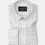 Mistryn White Thicker Checked Linen Shirt - John Ellies