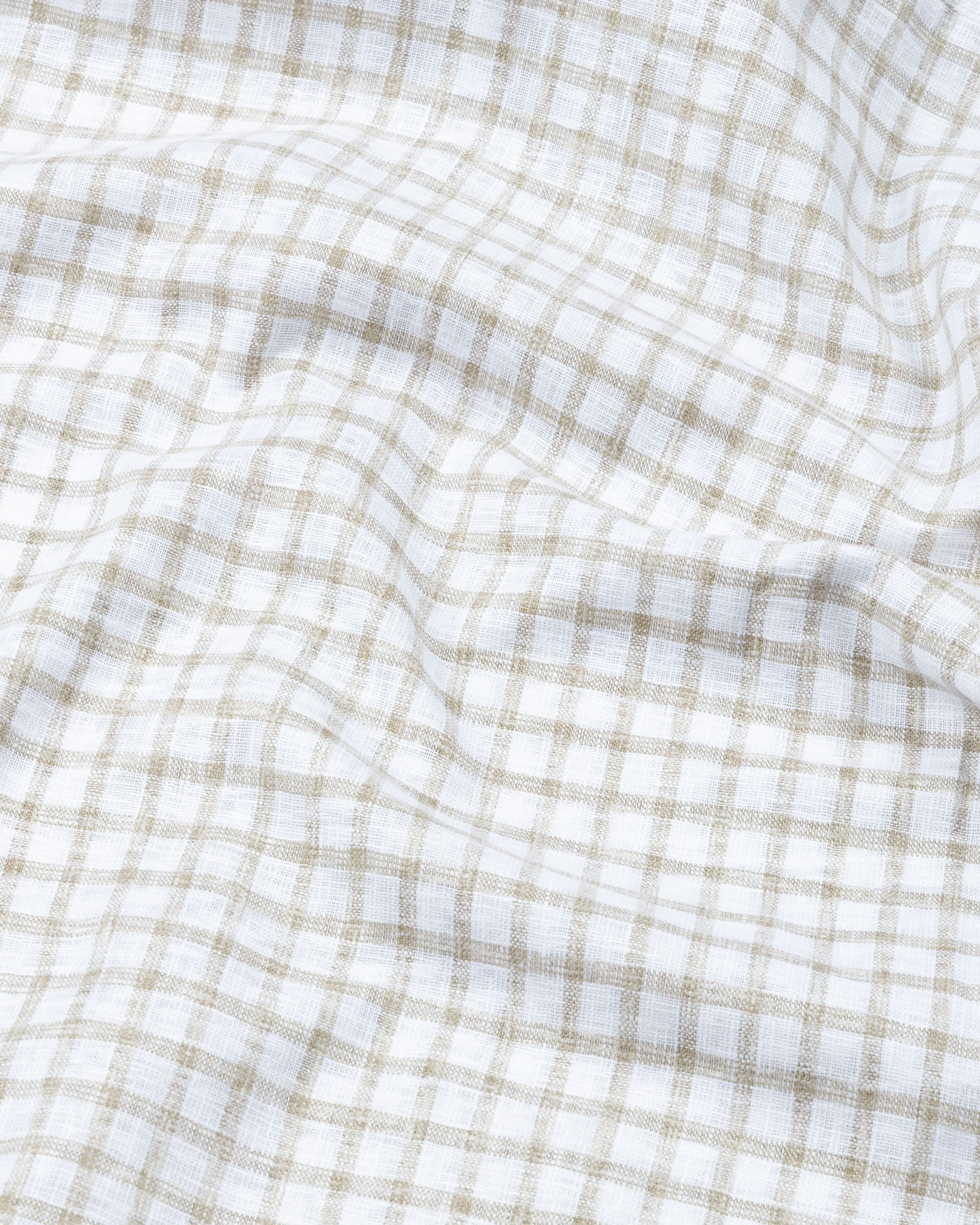 Mistryn White Thicker Checked Linen Shirt - John Ellies