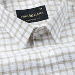 Mistryn White Thicker Checked Linen Shirt - John Ellies