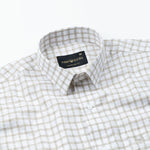 Mistryn White Thicker Checked Linen Shirt - John Ellies