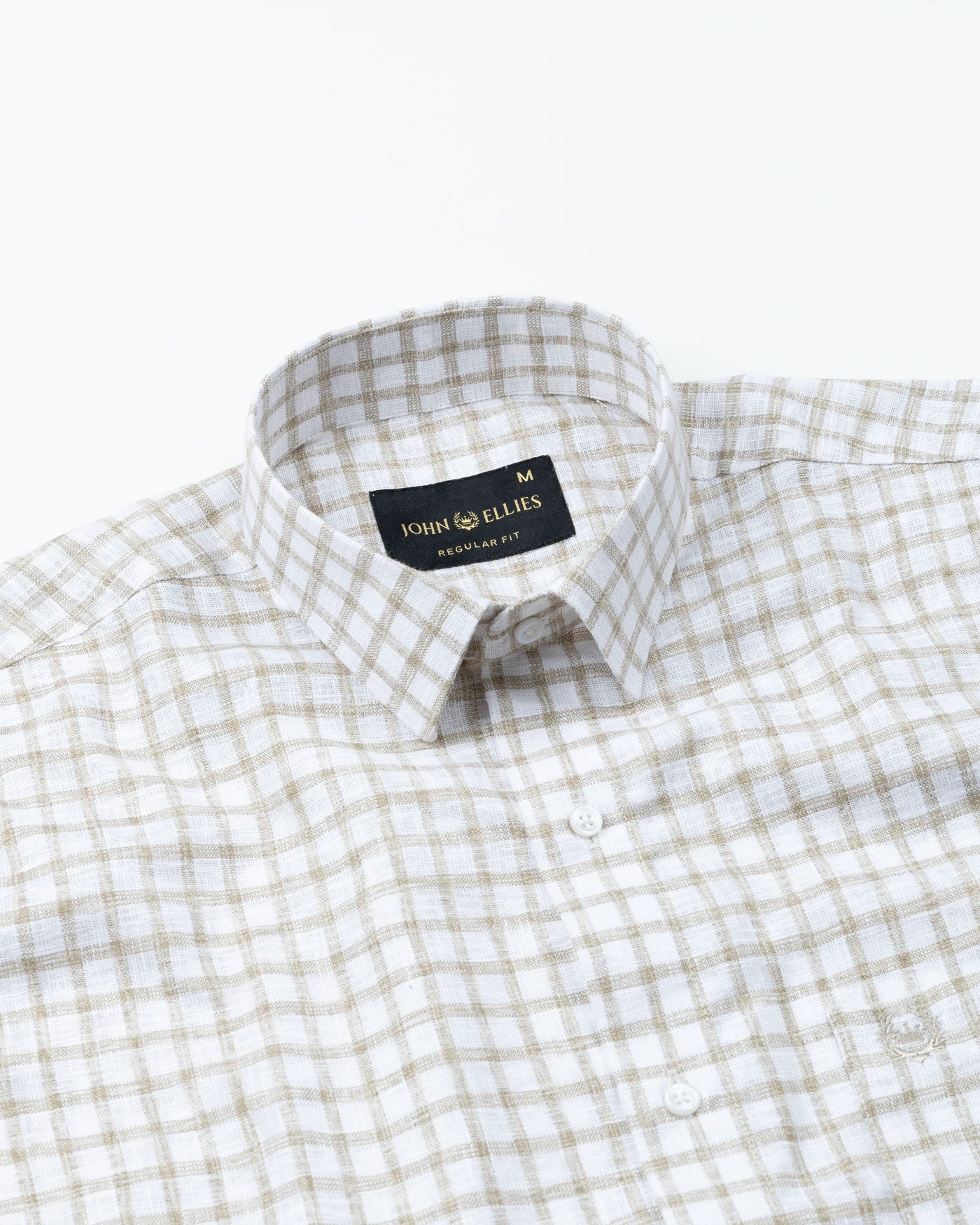 Mistryn White Thicker Checked Linen Shirt - John Ellies