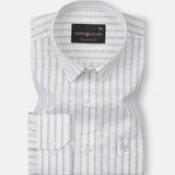 Mistryn White Strips Linen Shirt - John Ellies