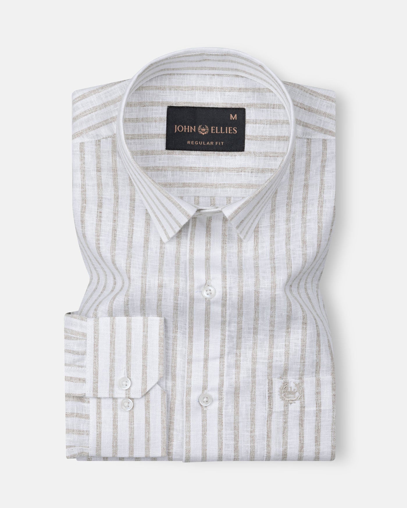 Mistryn White Strips Linen Shirt - John Ellies