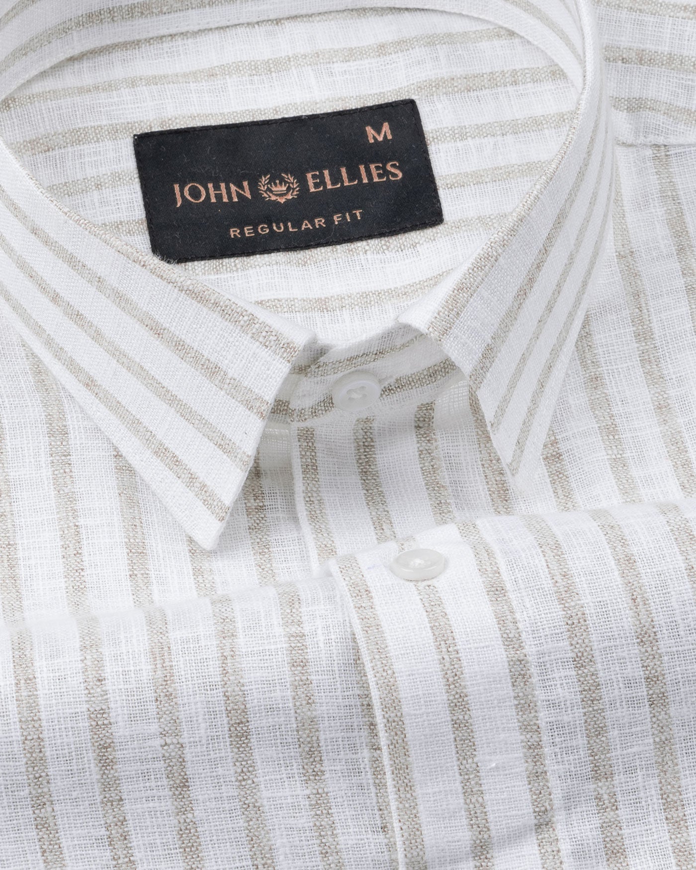 Mistryn White Strips Linen Shirt - John Ellies