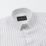 Mistryn White Strips Linen Shirt - John Ellies