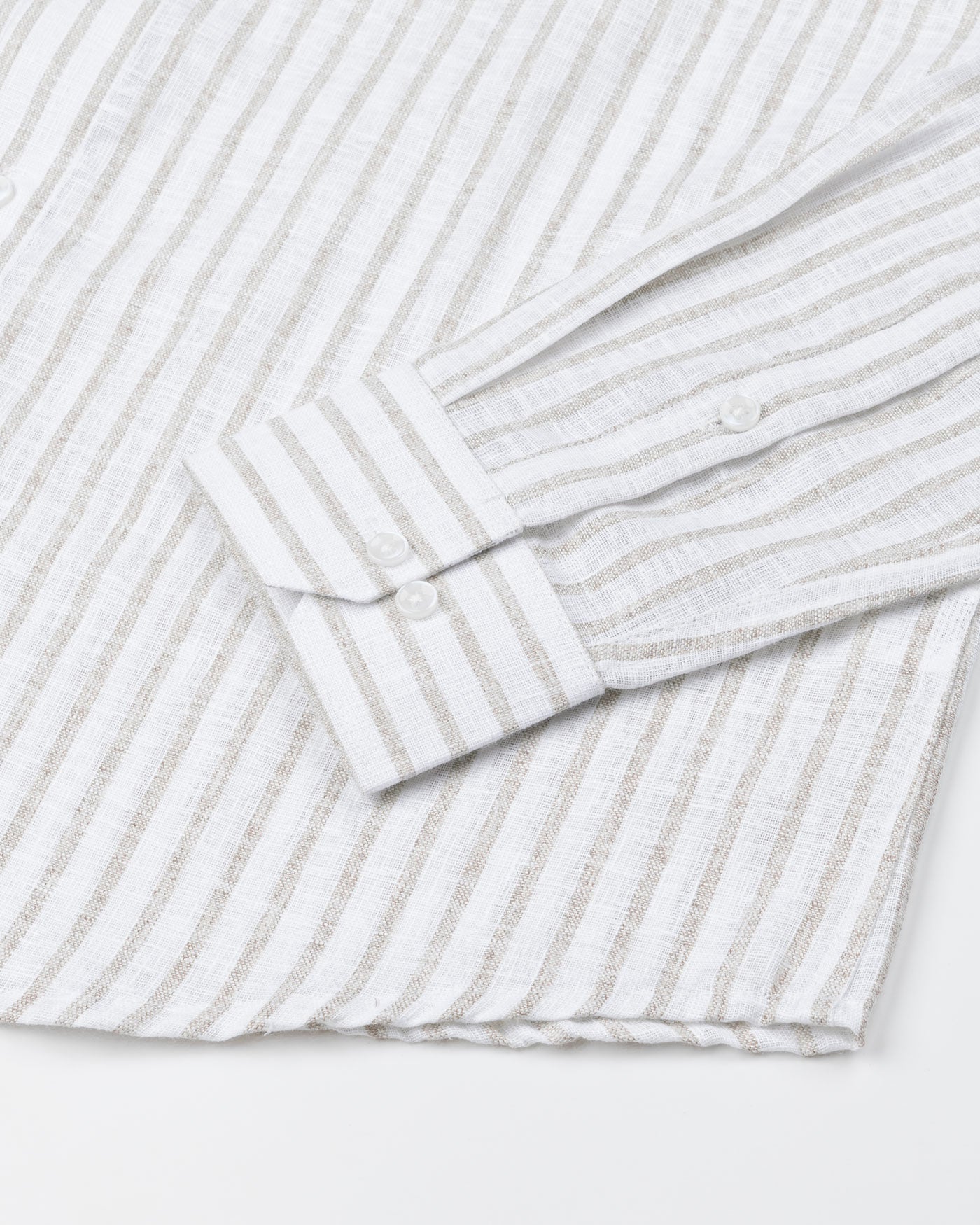 Mistryn White Strips Linen Shirt - John Ellies