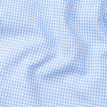 Dersko Sky Blue Gingham Check Button Down Cotton Shirt - John Ellies