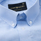 Dersko Sky Blue Gingham Check Button Down Cotton Shirt - John Ellies