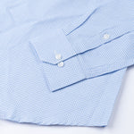 Dersko Sky Blue Gingham Check Button Down Cotton Shirt - John Ellies