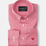 Dersko Red Gingham Check Button Down Cotton Shirt - John Ellies