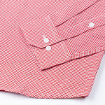 Dersko Red Gingham Check Button Down Cotton Shirt - John Ellies