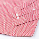 Dersko Red Gingham Check Button Down Cotton Shirt - John Ellies
