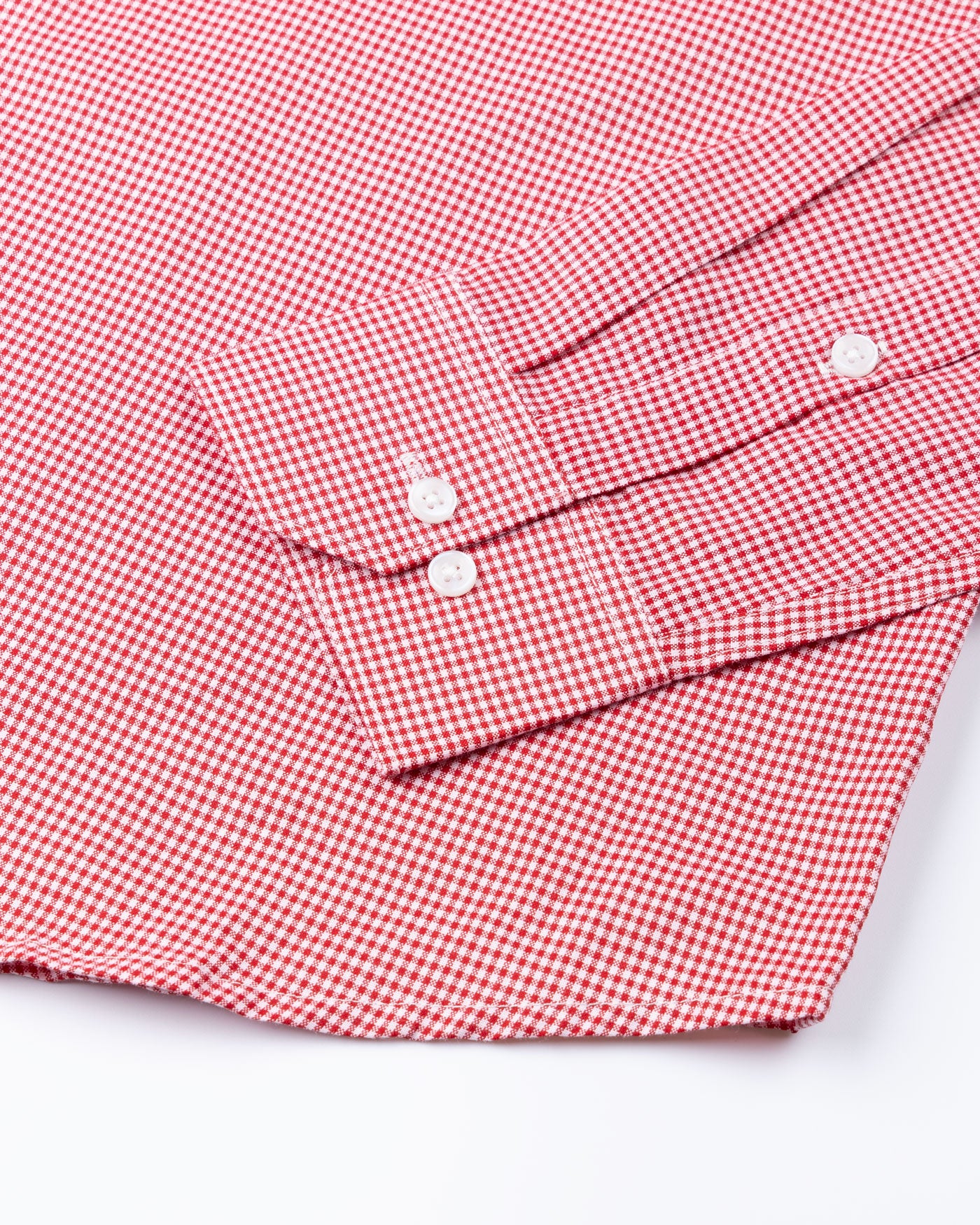 Dersko Red Gingham Check Button Down Cotton Shirt - John Ellies