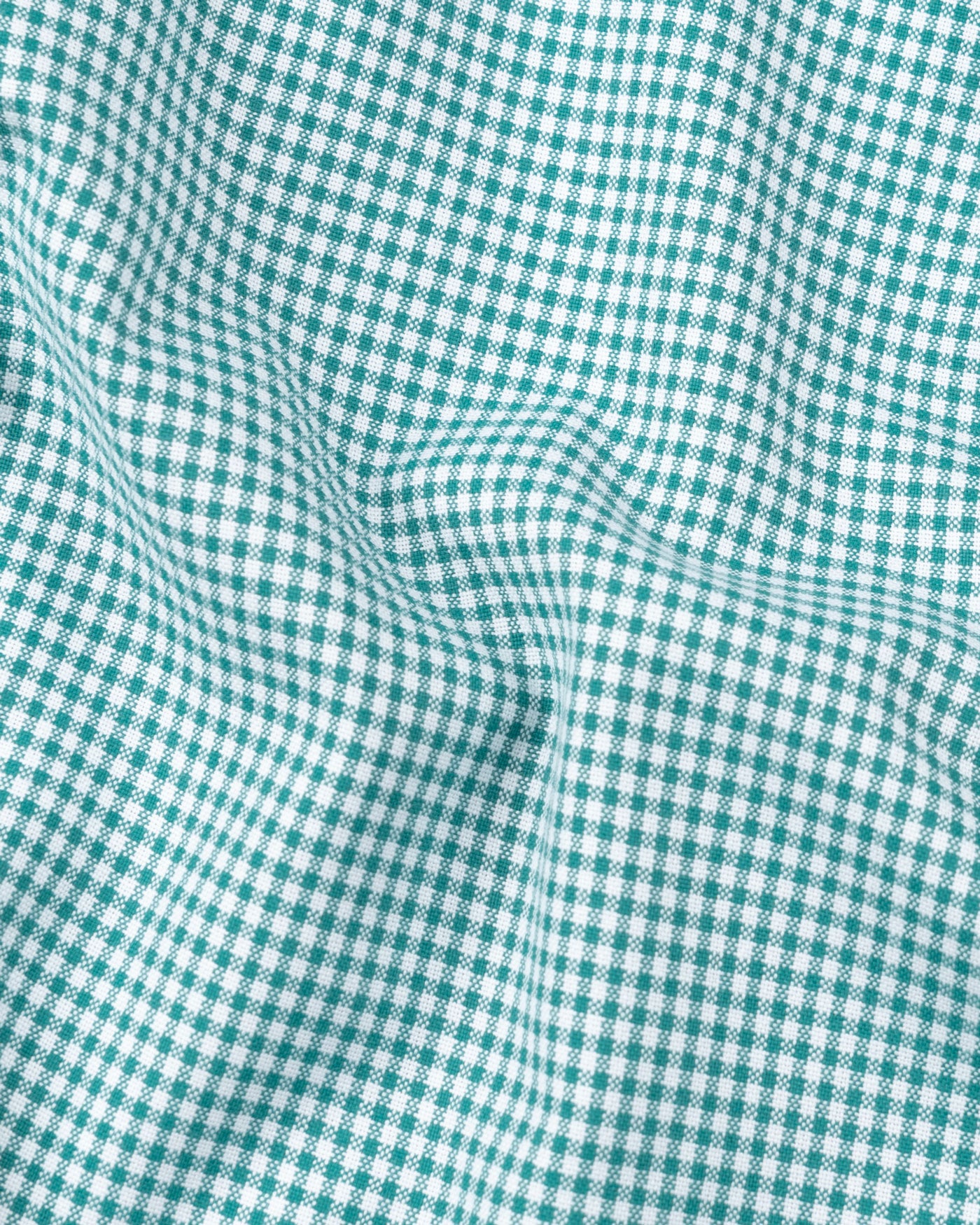 Dersko Green Gingham Check Button Down Cotton Shirt - John Ellies