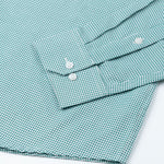 Dersko Green Gingham Check Button Down Cotton Shirt - John Ellies