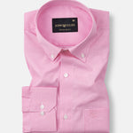 Dersko Pink Gingham Check Button Down Cotton Shirt - John Ellies
