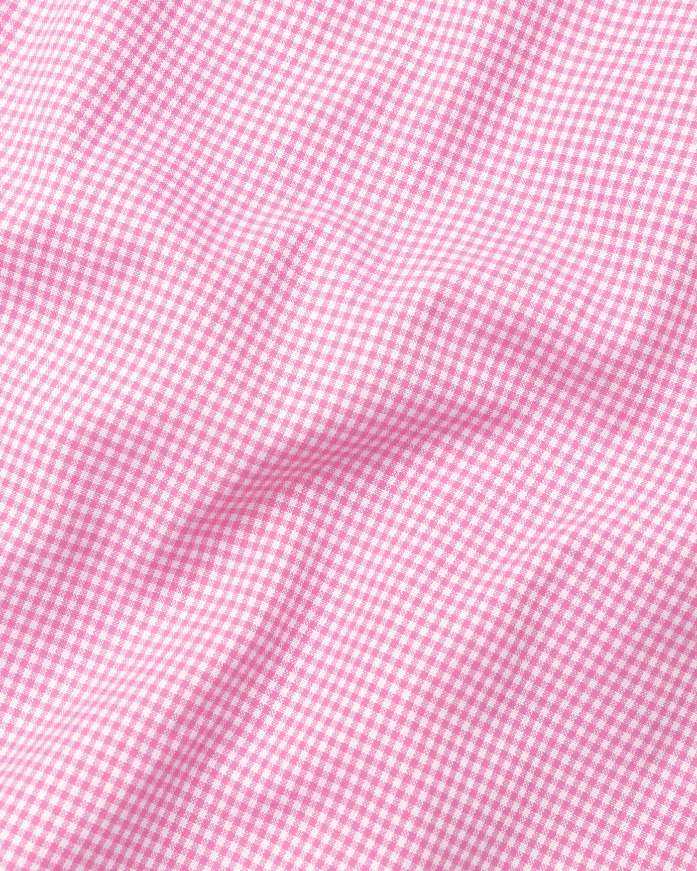 Dersko Pink Gingham Check Button Down Cotton Shirt - John Ellies