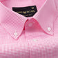 Dersko Pink Gingham Check Button Down Cotton Shirt - John Ellies