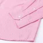 Dersko Pink Gingham Check Button Down Cotton Shirt - John Ellies