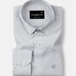 Dersko Silver Gingham Check Button Down Cotton Shirt - John Ellies